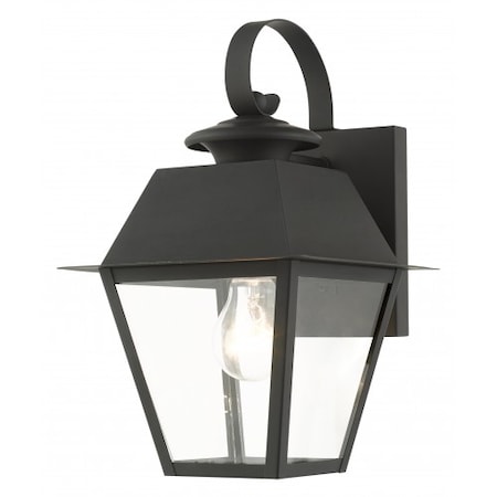 Black Outdoor Wall Lantern, 1 Light MPN:27212-04