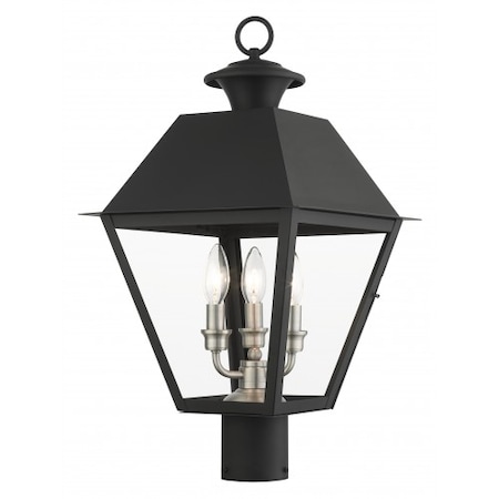 BlackOutdoor Post Top Lantern, 3 Light MPN:27219-04