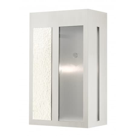 Brushed Nickel Outdoor Wall Lantern, 1 Li MPN:27413-91