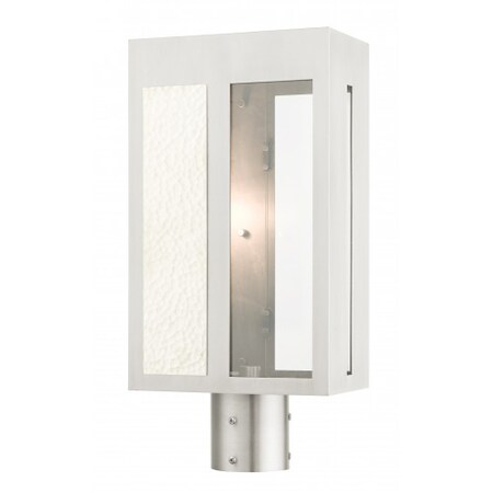 Brushed Nickel Outdoor Post Top Lantern, MPN:27416-91