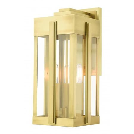 Natural Brass Outdoor Wall Lantern, 3 Lig MPN:27714-08