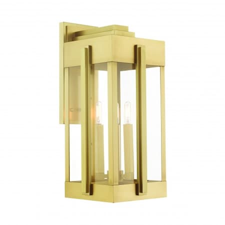 Natural Brass Outdoor Wall Lantern, 3 Lig MPN:27715-08