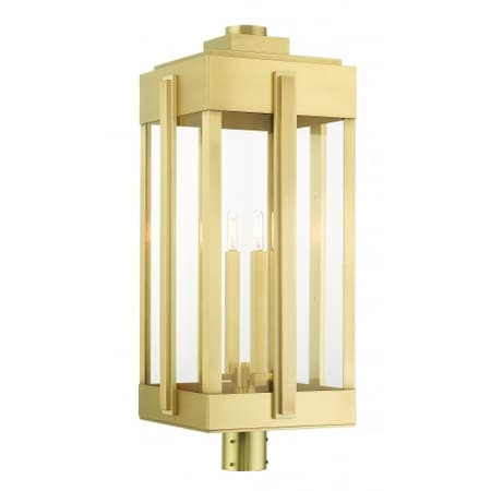 Natural Brass Outdoor Post Top Lantern, 4 MPN:27719-08