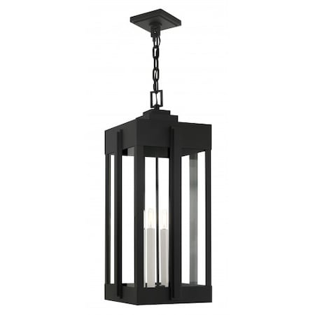 Black Outdoor Pendant Lantern, 4 Light MPN:27720-04