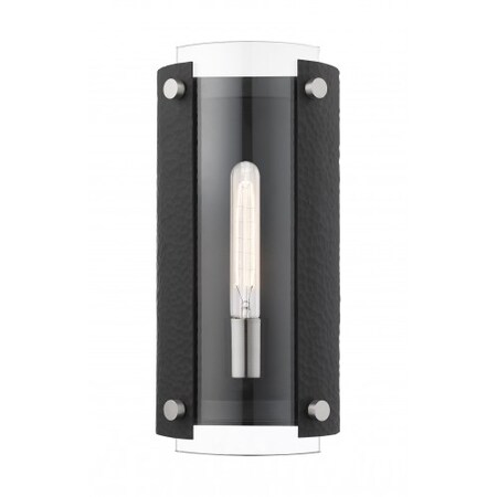 Black with Brushed Nickel Accents Sconce MPN:45990-04