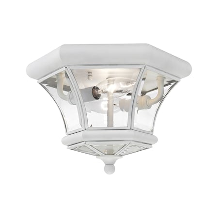 Monterey/Georgetown 2 Light White Outdoor Ceiling Mount MPN:7052-03