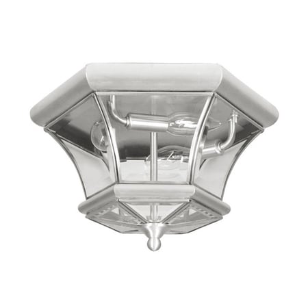 Monterey/Georgetown 3 Light Brushed Nickel Outdoor Ceiling Mount MPN:7053-91