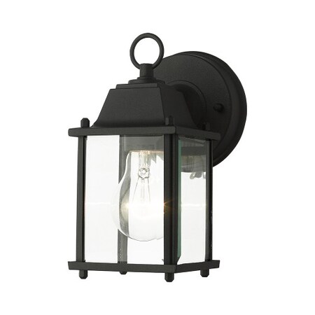Textured BlackOutdoor Wall Lantern, 1 Lig MPN:7506-14