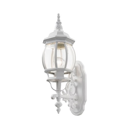 Textured WhiteOutdoor Wall Lantern, 1 Lig MPN:7520-13