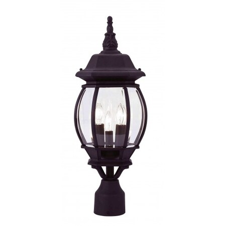 Textured BlackOutdoor Post Top Lantern, 3 MPN:7526-14