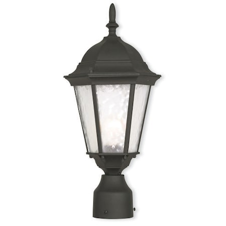 Hamilton 1 Light Textured Black Outdoor Post Top Lantern MPN:75464-14