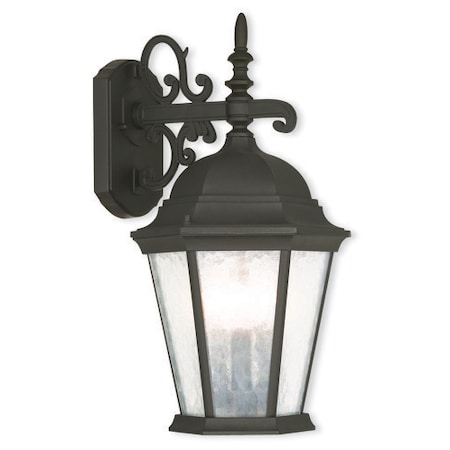 Hamilton 3 Light Textured Black Outdoor Wall Lantern MPN:75466-14