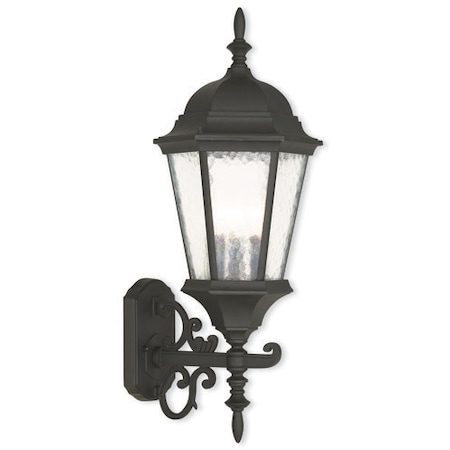 Hamilton 3 Light Textured Black Outdoor Wall Lantern MPN:75467-14