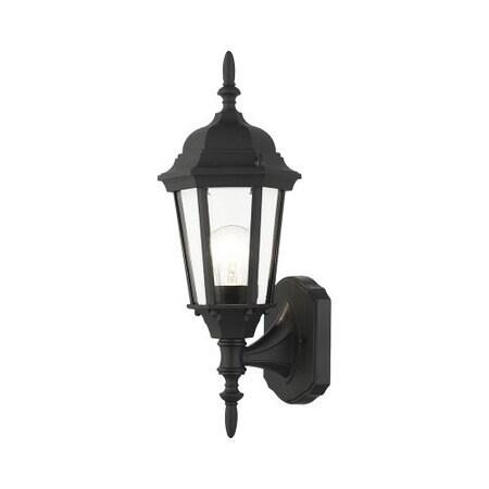 Textured BlackOutdoor Wall Lantern, 1 Lig MPN:7551-14