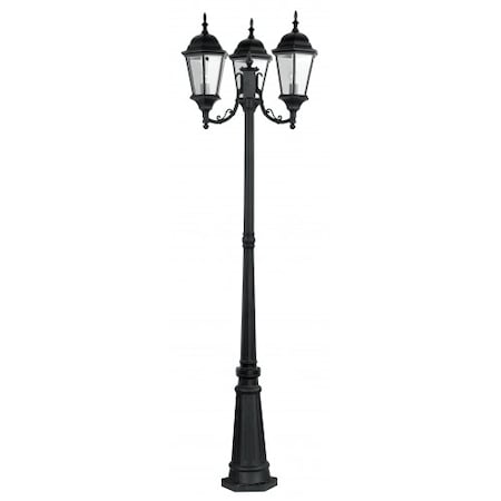 Textured Black Outdoor Post Light, 3 Ligh MPN:7553-14