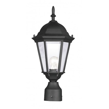 Textured Black Outdoor Post Top Lantern, MPN:7558-14