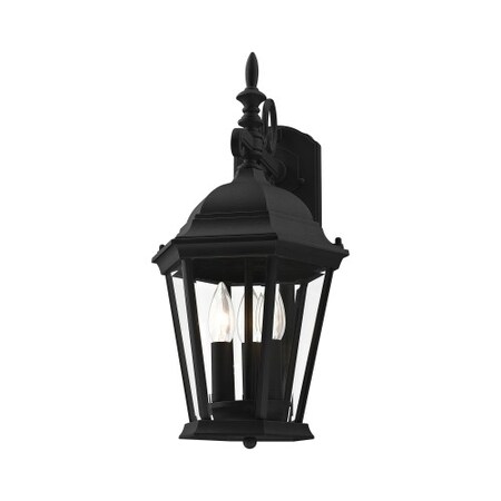Textured Black Outdoor Wall Lantern, 3 Li MPN:7560-14