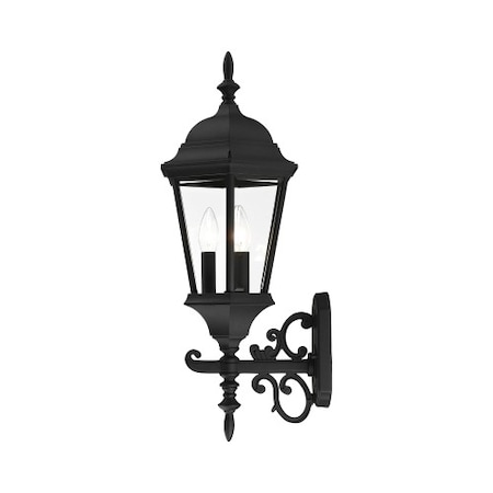 Textured Black OutdoorWall Lantern, 3 Lig MPN:7561-14