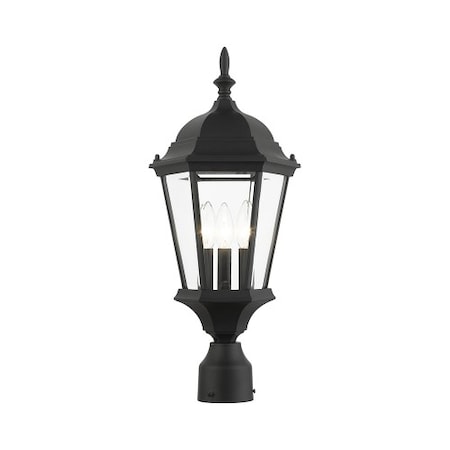 Textured Black Outdoor Post Top Lantern, MPN:7563-14