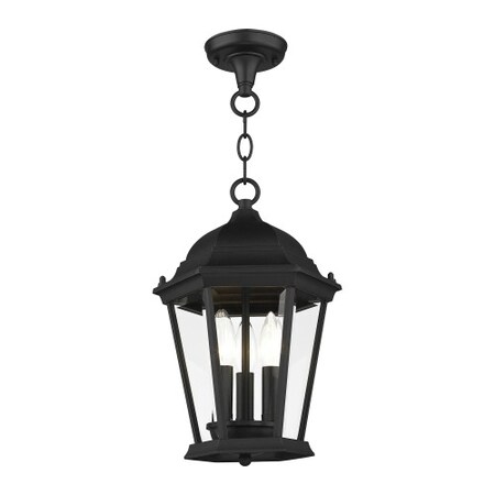 Textured Black Outdoor Pendant Lantern, 3 MPN:7564-14