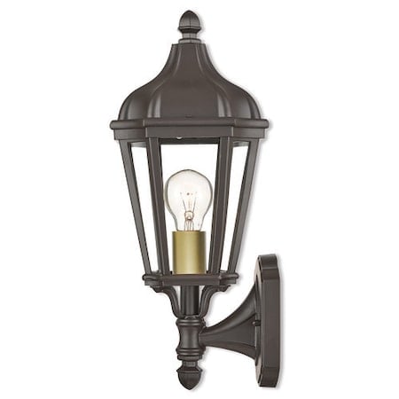 Morgan 1 Light Bronze Outdoor Wall Lantern MPN:76182-07