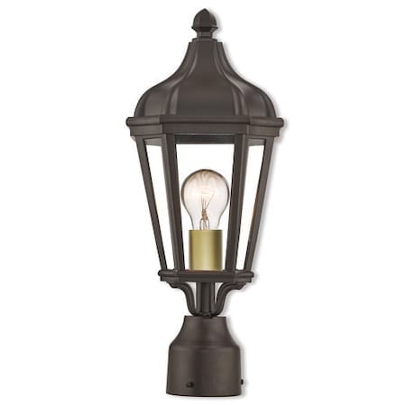 Morgan 1 Light Bronze Outdoor Post Top Lantern MPN:76184-07