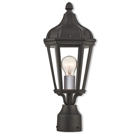 Morgan 1 Light Textured Black Outdoor Post Top Lantern MPN:76184-14