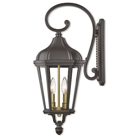 Morgan 2 Light Bronze Outdoor Wall Lantern MPN:76186-07