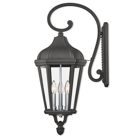 Morgan 3 Light Textured Black Outdoor Wa MPN:76192-14