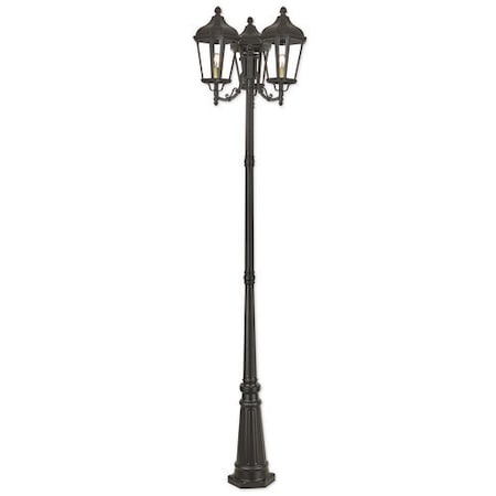 Morgan 3 Light Bronze Outdoor 3 Head Post MPN:76198-07