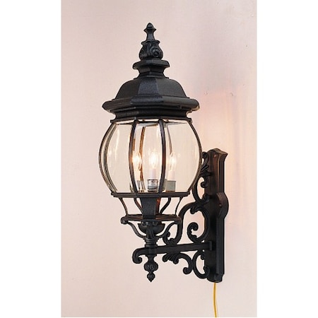 Textured BlackOutdoorWall Lantern, 4 Ligh MPN:7701-14