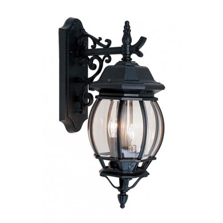Textured BlackOutdoorWall Lantern, 3 Ligh MPN:7707-14
