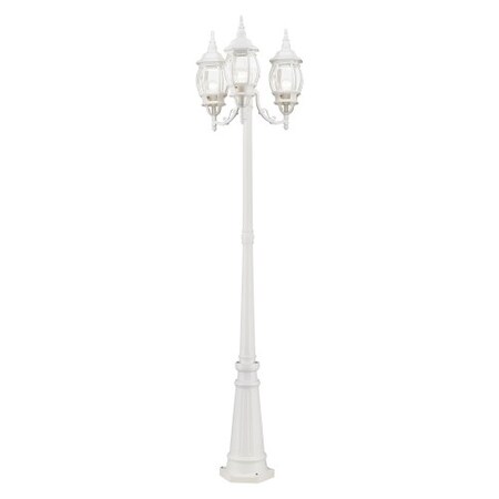 Textured WhiteOutdoor Post Light, 3 Light MPN:7710-13