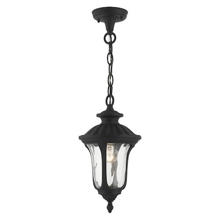 Textured Black Outdoor Pendant Lantern, 1 MPN:7849-14