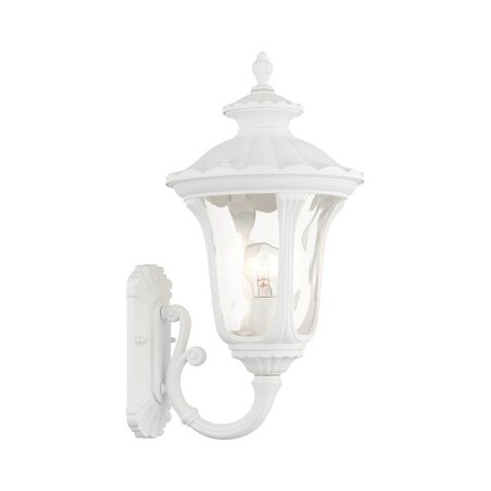 Textured White Outdoor Wall Lantern, 1 Li MPN:7852-13