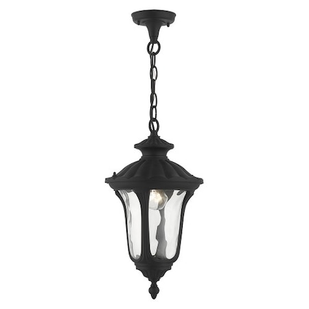 Textured Black Outdoor Pendant Lantern, 1 MPN:7854-14