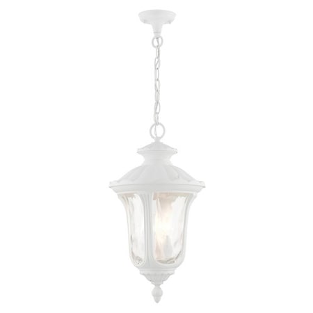 Textured White Outdoor Pendant Lantern, 3 MPN:7858-13