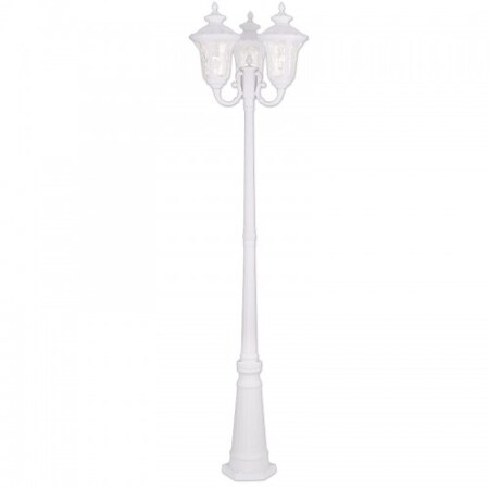 Textured White Outdoor Post Light, 3 Ligh MPN:7866-13