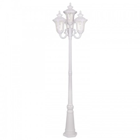 Textured White Outdoor Post Light, 4 Ligh MPN:7869-13