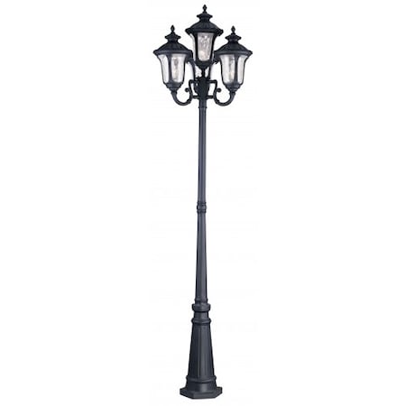 Textured Black Outdoor Post Light, 4 Ligh MPN:7869-14