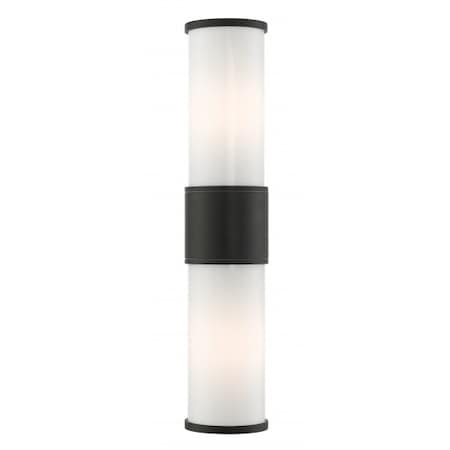 Textured Black Outdoor Wall Lantern, 2 Li MPN:79324-14
