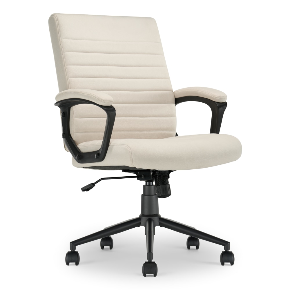 Click365 Transform 3.0 Ergonomic Vegan Leather Mid-Back Managers Chair, Off-White MPN:CCHR10008C