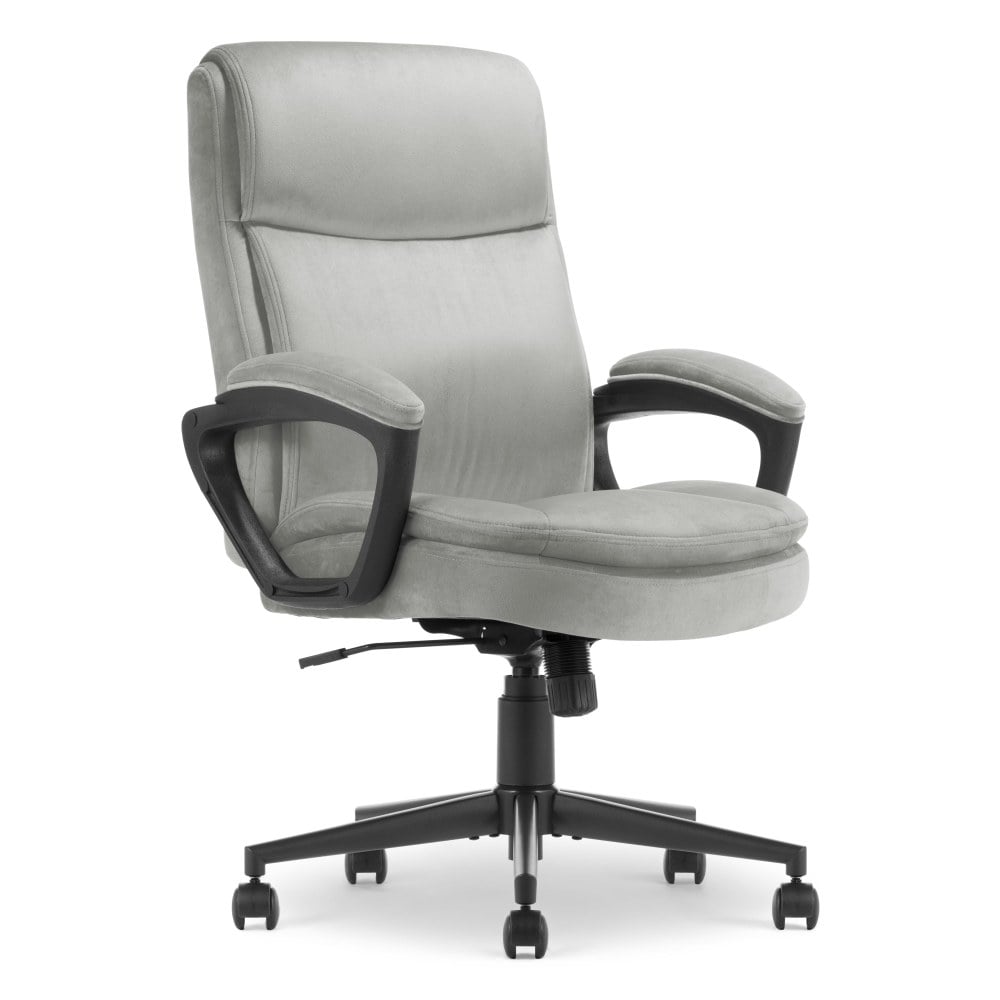 Serta Comfort Ergo Ergonomic Velvet High-Back Executive Office Chair, Gray/Black MPN:CCHR10016C