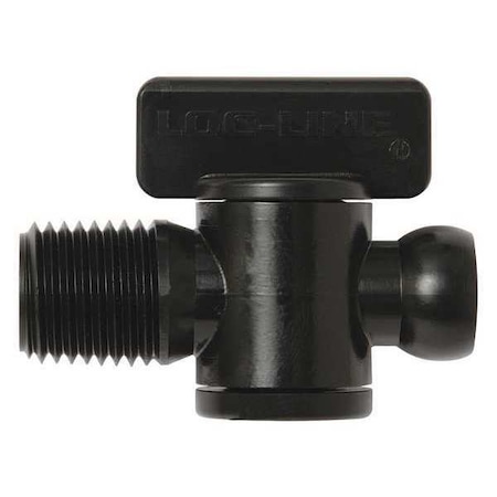 Male NPT Valve, Black, 1/4