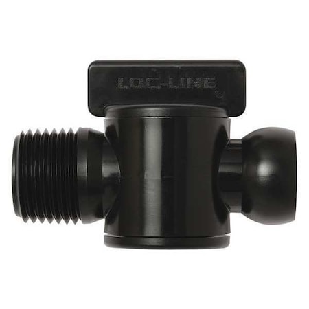 Male NPT Valve, Black, 1/2