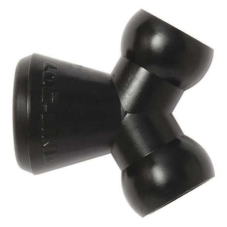 Y Fitting, Black, 1/4