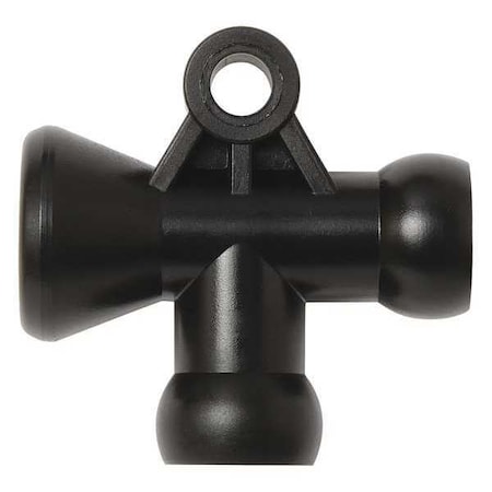 T Fitting, Black, 1/4