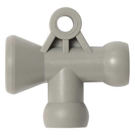 T Fitting, Gray, 1/4