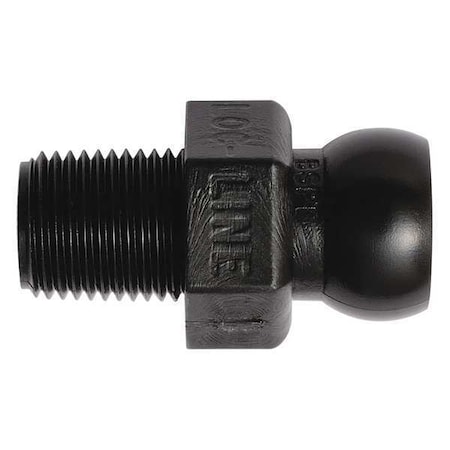 BSPT Connector, Black, 1/8