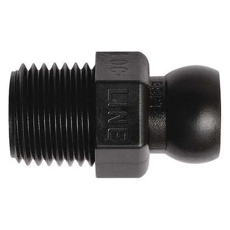 BSPT Connector, Black, 1/4